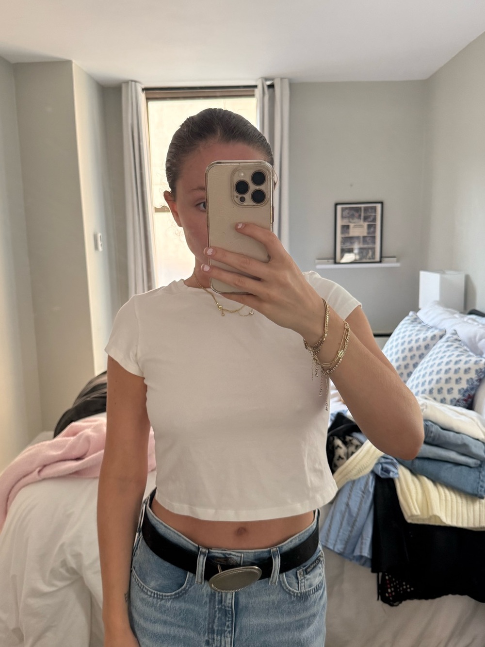 Abercrombie White Baby Tee
